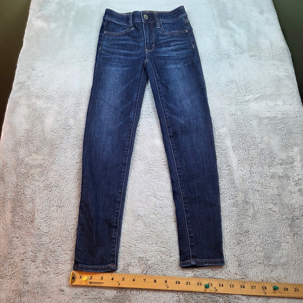 American Eagle Jegging Women 00S Hi-Rise Next Level Stretch Blend Dark Wash Blue